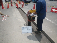 JR小机駅構内給水管復旧舗装工事